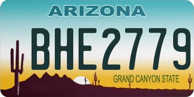 AZ license plate BHE2779