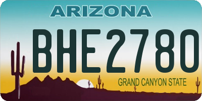 AZ license plate BHE2780