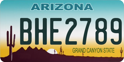 AZ license plate BHE2789