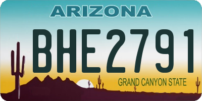 AZ license plate BHE2791