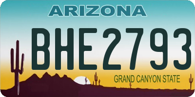 AZ license plate BHE2793