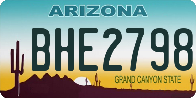 AZ license plate BHE2798