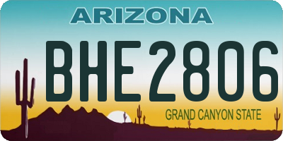 AZ license plate BHE2806