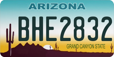 AZ license plate BHE2832