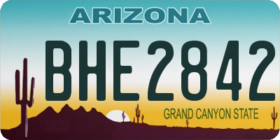 AZ license plate BHE2842