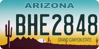 AZ license plate BHE2848