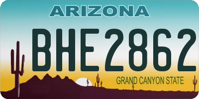 AZ license plate BHE2862