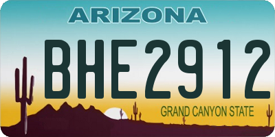 AZ license plate BHE2912