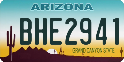 AZ license plate BHE2941