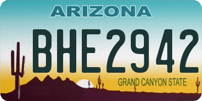 AZ license plate BHE2942