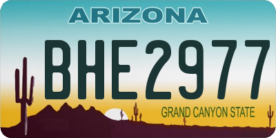 AZ license plate BHE2977