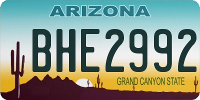 AZ license plate BHE2992