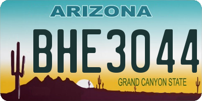 AZ license plate BHE3044