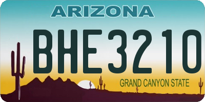 AZ license plate BHE3210