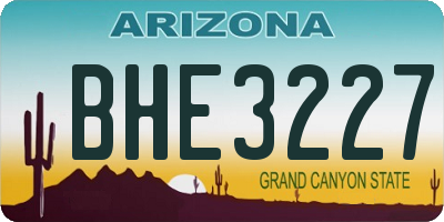 AZ license plate BHE3227