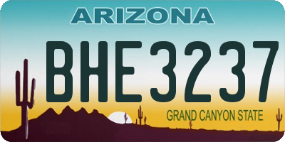 AZ license plate BHE3237