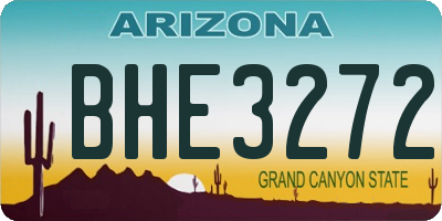 AZ license plate BHE3272