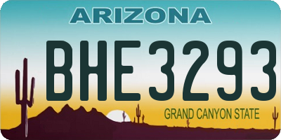 AZ license plate BHE3293