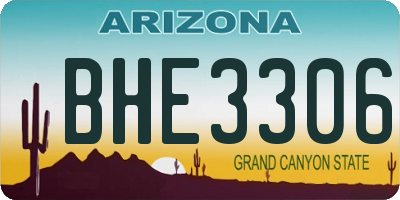AZ license plate BHE3306