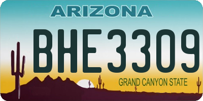 AZ license plate BHE3309