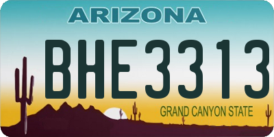 AZ license plate BHE3313