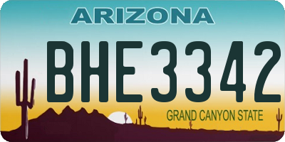 AZ license plate BHE3342