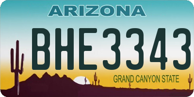AZ license plate BHE3343
