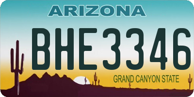 AZ license plate BHE3346