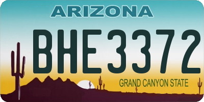 AZ license plate BHE3372