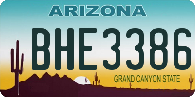 AZ license plate BHE3386