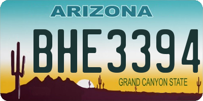 AZ license plate BHE3394