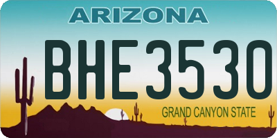 AZ license plate BHE3530