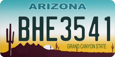 AZ license plate BHE3541