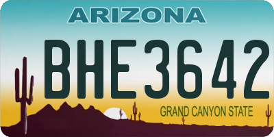 AZ license plate BHE3642