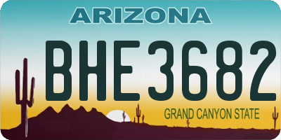 AZ license plate BHE3682