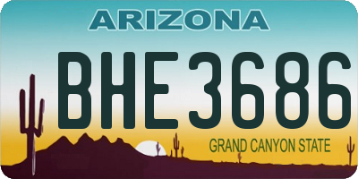 AZ license plate BHE3686