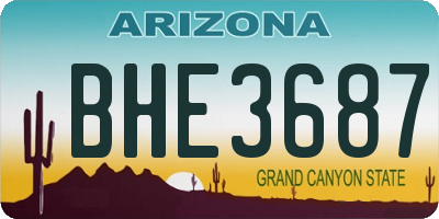 AZ license plate BHE3687