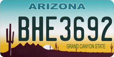AZ license plate BHE3692
