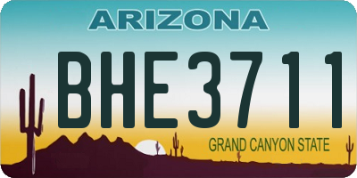 AZ license plate BHE3711