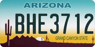AZ license plate BHE3712
