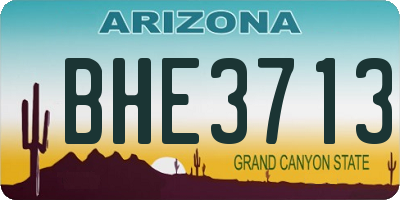 AZ license plate BHE3713