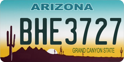AZ license plate BHE3727