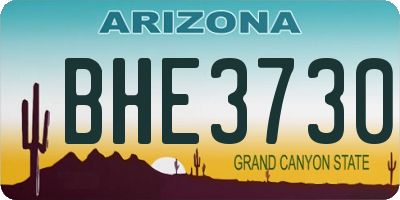 AZ license plate BHE3730