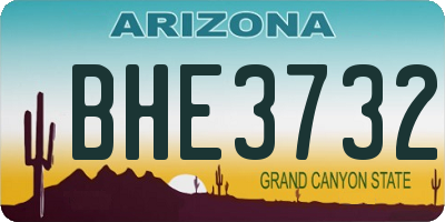 AZ license plate BHE3732