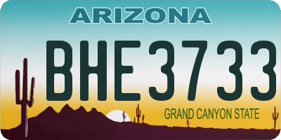 AZ license plate BHE3733