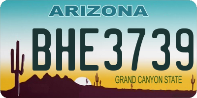 AZ license plate BHE3739