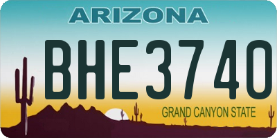 AZ license plate BHE3740