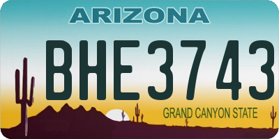 AZ license plate BHE3743