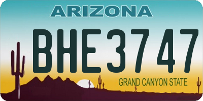 AZ license plate BHE3747