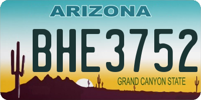 AZ license plate BHE3752